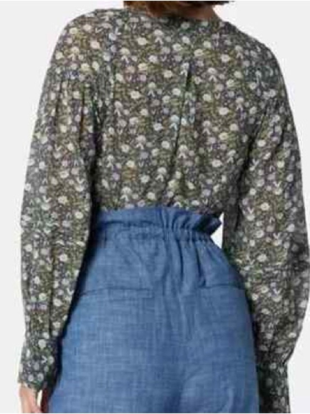 Joie Talma Floral Button Front Blouse with Long Balloon Sleeves Size XS - Picture 2 of 10